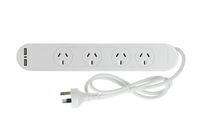 Pudney 4 Way Surge Protector with 2 USB Ports