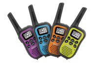Uniden UH45-4 - 80 Channel UHF CB Handheld Radio (Walkie-Talkie) with Kid Zone - Quad Colour Pack