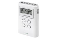 Sangean FM/AM Personal Stereo Radio with Clock - White