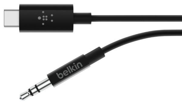 Belkin usb c to 35 mm audio cable 18m black