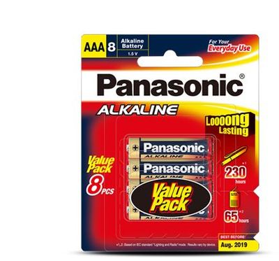 Panasonic AAA Battery Alkaline 8 Pack