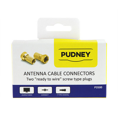 Pudney F Twiston RG6 Coaxial Wire Plugs - 2 Pack