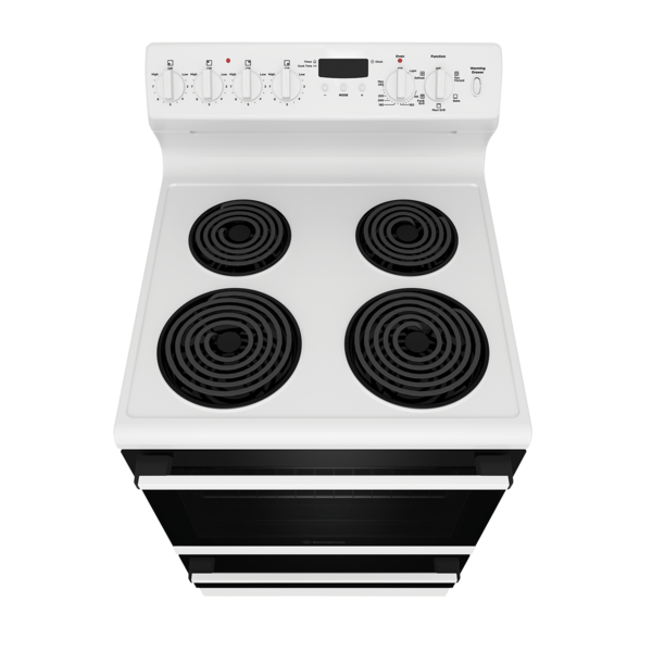 Wle625wc   westinghouse 60cm electric freestanding cooker white with 4 zone coil cooktop %283%29