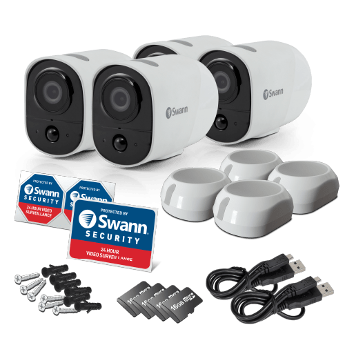Swifi xtrcm16g4pk gl   swann xtreem wireless security camera   4 pack %283%29
