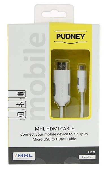 P1172   pudney mhl 2.0 to hdtv hdmi cable   2 metre