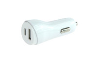Pudney Dual USA A/C Car Charger 5V 3.4A White