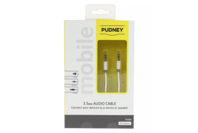 Pudney 3.5mm Stereo Plug To 3.5mm Stereo Plug 1 Metre White