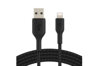 Belkin BOOSTCHARGE Braided Lightning to USB-A Cable (15cm / 6in, Black)
