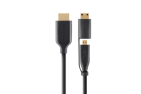 Belkin Essential Series High Speed Micro HDMI Cable With Mini Adapter 2m