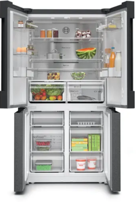 Kfn96axeaa   bosch series 6 605l french door fridge freezer black stainless %282%29