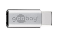Goobay USB-C male > USB 2.0 Micro female (Type B) - Silver