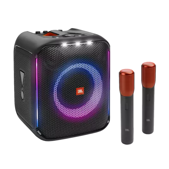 Jblpbencore2micas   jbl encore compact partybox inc 2 mics %281%29