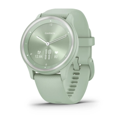 010 02566 03   garmin vivomove sport cool mint with silver accents %281%29