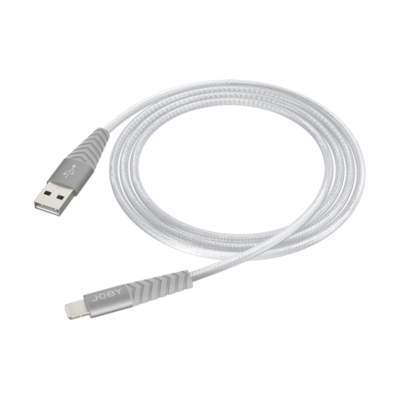 Jb01814   joby charge and sync lightning cable 1.2m silver %281%29
