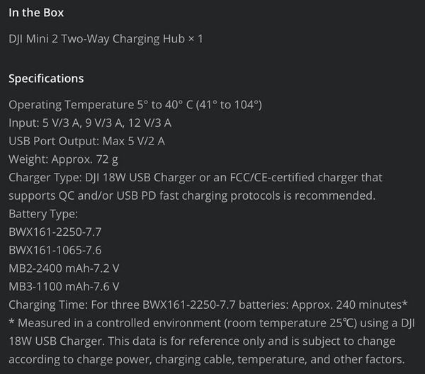 Cp ma 00000328   dji mini 2   mini 2 se   mini se two way charging hub   3 port charger 8