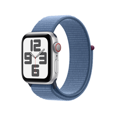 Apple watch se lte 40mm silver aluminium winter blue sport loop pdp image position 1  anz