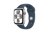 Apple Watch SE GPS + Cellular 44mm Silver Case - Storm Blue Sport Band - S/M