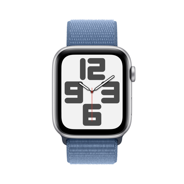 Apple watch se lte 44mm silver aluminium winter blue sport loop pdp image position 2  anz