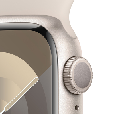 Apple watch series 9 gps 41mm starlight aluminium starlight sport band pdp image position 3  anz