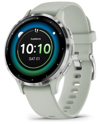 010 02785 01   garmin venu 3 slate stainless steel bezel with sage grey case and silicone band 1