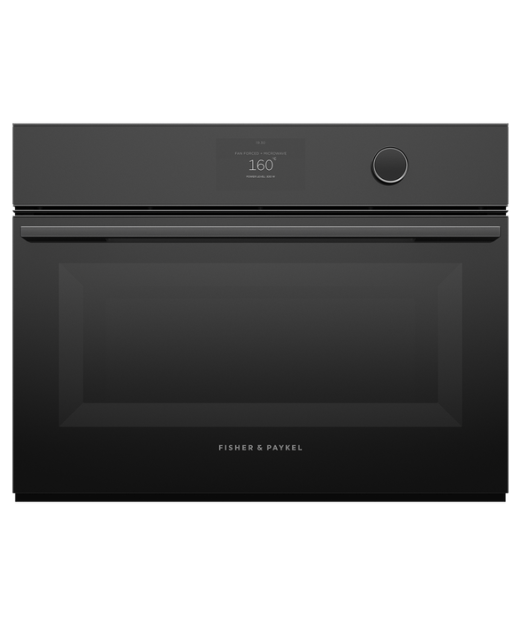 Om60nmtdb1   fisher   paykel 60cm 22 function combination microwave oven black glass %281%29