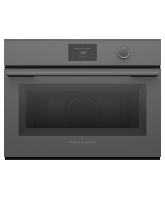 Om60nmtdg1   fisher   paykel 60cm 22 function combination microwave oven grey glass %281%29