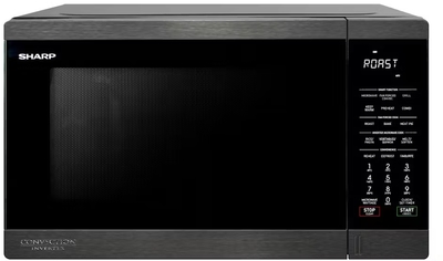 R890ebs   sharp convection microwave 1100w black stainless %281%29