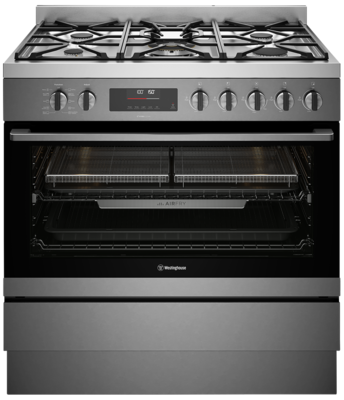 Wfep9717dd westinghouse 90cm dual fuel freestanding oven with steambake %282%29