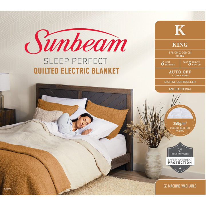 Blq6471   sunbeam sleep perfect quilted electric blanket king %281%29