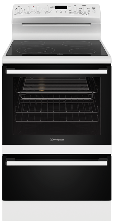 Wle645wc   westinghouse 60cm white electric freestanding cooker with 4 zone ceramic cooktop %281%29