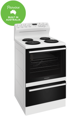 Wle625wc   westinghouse 60cm white electric freestanding cooker with 4 zone coil cooktop %284%29