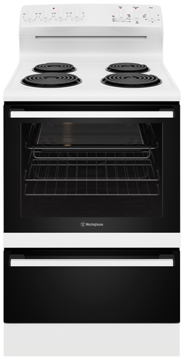 Wle624wc   westinghouse 60cm white electric freestanding cooker with 4 zone coil cooktop %281%29