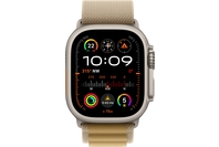 Apple Watch Ultra 2 GPS + Cellular 49mm Natural Titanium Case with Tan Alpine Loop - Small