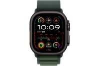 Apple Watch Ultra 2 GPS + Cellular 49mm Black Titanium Case with Dark Green Alpine Loop - Small