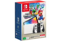 Nintendo Switch OLED Model White Super Mario Bros. Wonder + 12 Months Online Bundle