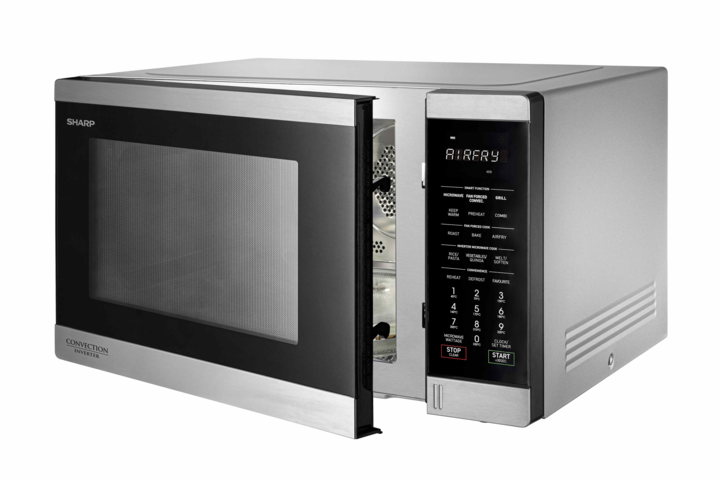 R321cafst sharp 32l 1100w convection and air fry microwave stainless steel %281%29