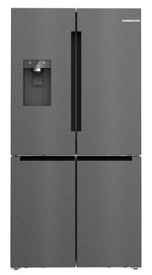 Bosch series 6 605l french door bottom freezer  brushed black steel anti fingerprint %281%29