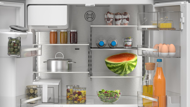 Bosch series 6  605l black inox cross door fridge  freezer with icewater tank %283%29