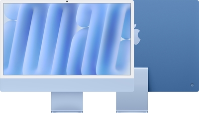 Imac 24 in m4 chip blue pure front pure back screen  usen