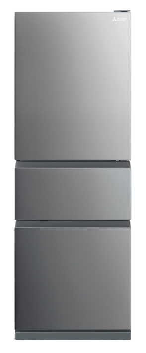 Mr cx363exl ss a   mitsubishi 363l bottom mount multi drawer fridge   left hinge   silver   copy