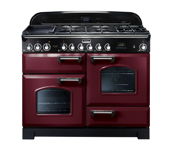 Rs17938 falcon classic deluxe 110 dual fuel in cranberry with chrome trim