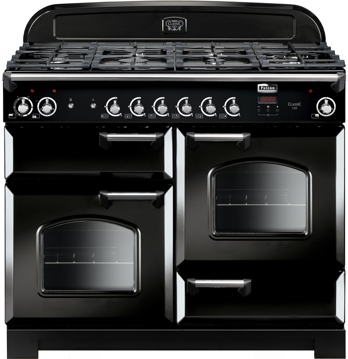 Rs17907 falcon classic 110 dual fuel in black with chrome trim australia