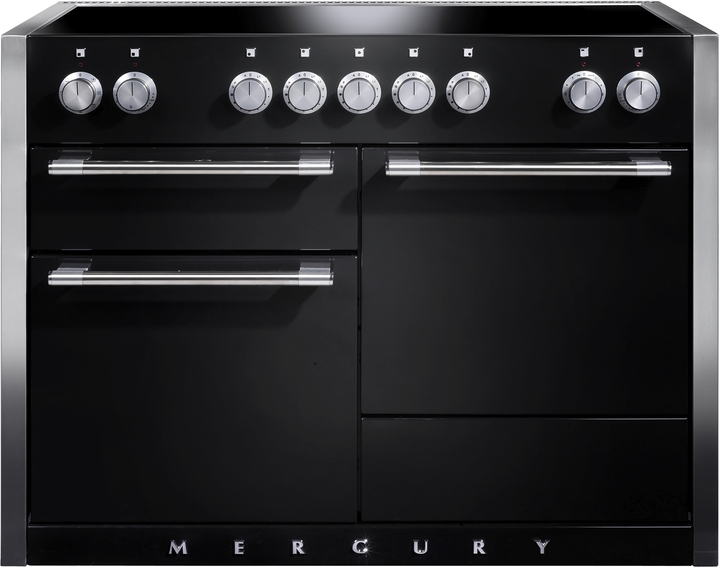 Rs16818 mercury 1200 induction in matt black with polished stainless steel trim
