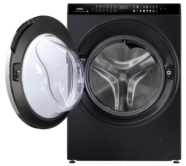 Hwdx1590ctb1 haier 15kg front loading washing machine   9kg condenser dryer combo   black %284%29