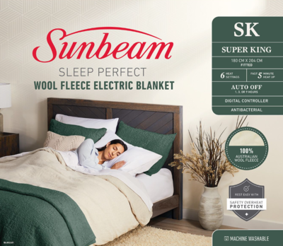 Blw6681 sunbeam sleep perfect wool fleece electric blanket super king %281%29