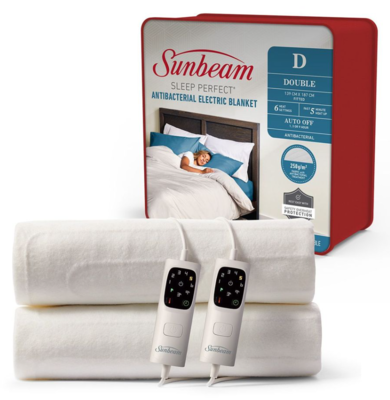 Bla6341 sunbeam sleep perfect antibacterial electric blanket double %283%29