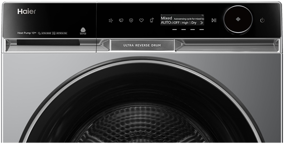 Hdhp10pxb1   haier 10kg 600 series dark heat pump dryer %285%29