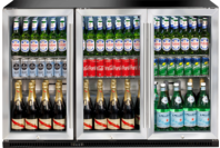 Artusi 3 Door Sheltered Outdoor Refrigerator Stainless Steel
